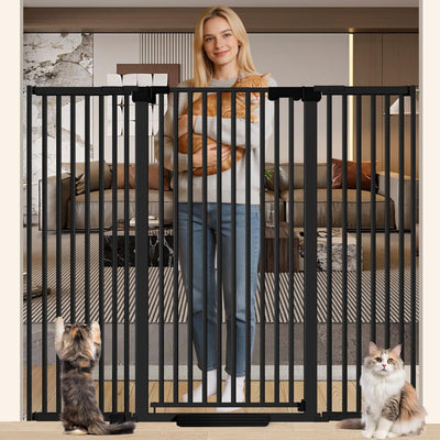 Puerta extra alta para gatos 51pulg 30-62.5pulg ancho sin perforar