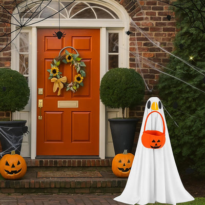 Disfraz ganso Halloween con bolsa calabaza pato