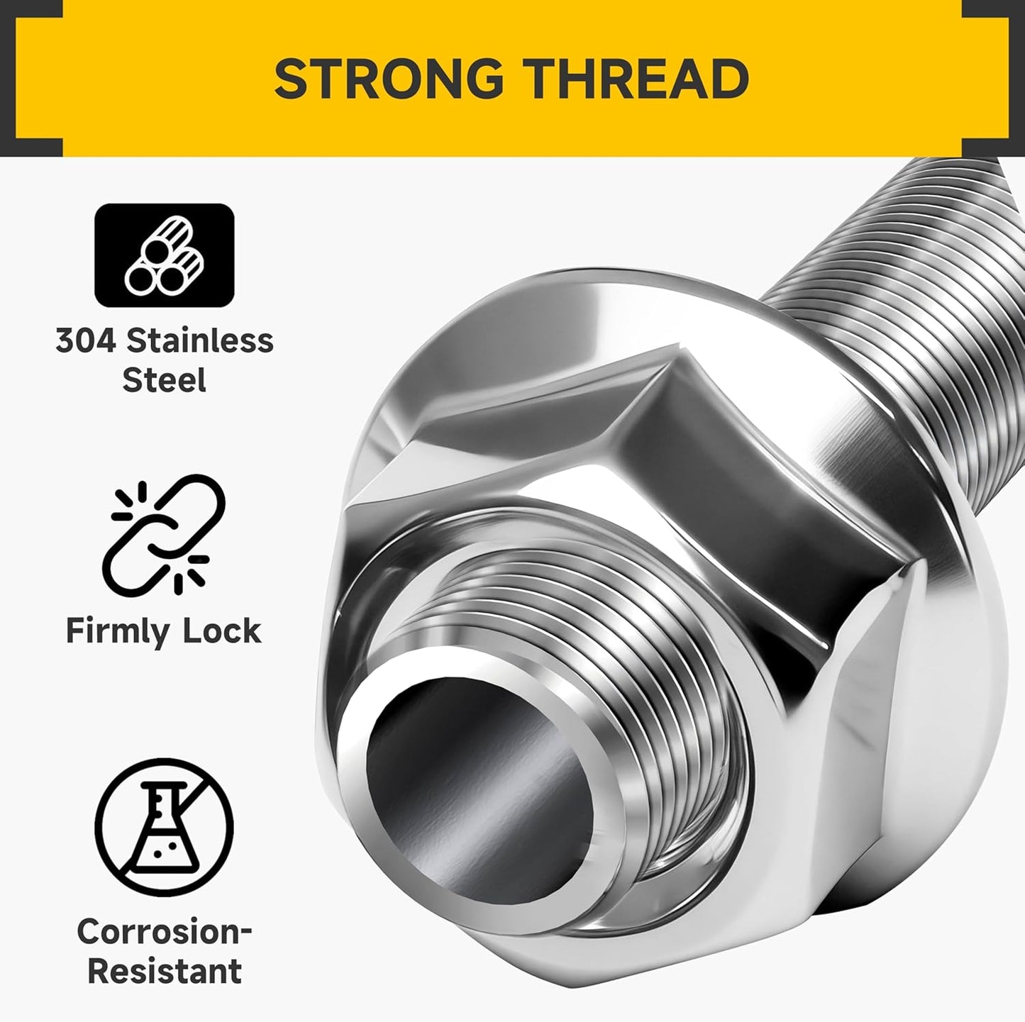 Tuercas hex M5 acero inox 304 set 50