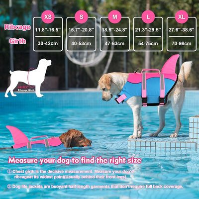 Chaleco salvavidas para perros ajustable flotante azul