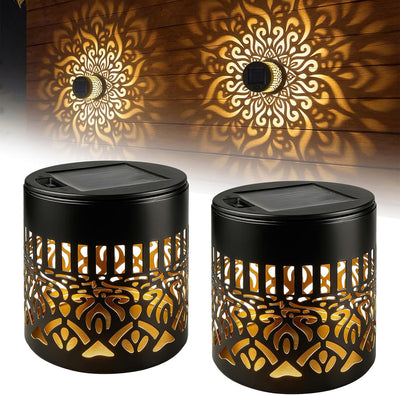 Luces mandala metal para exterior impermeables valla jardín