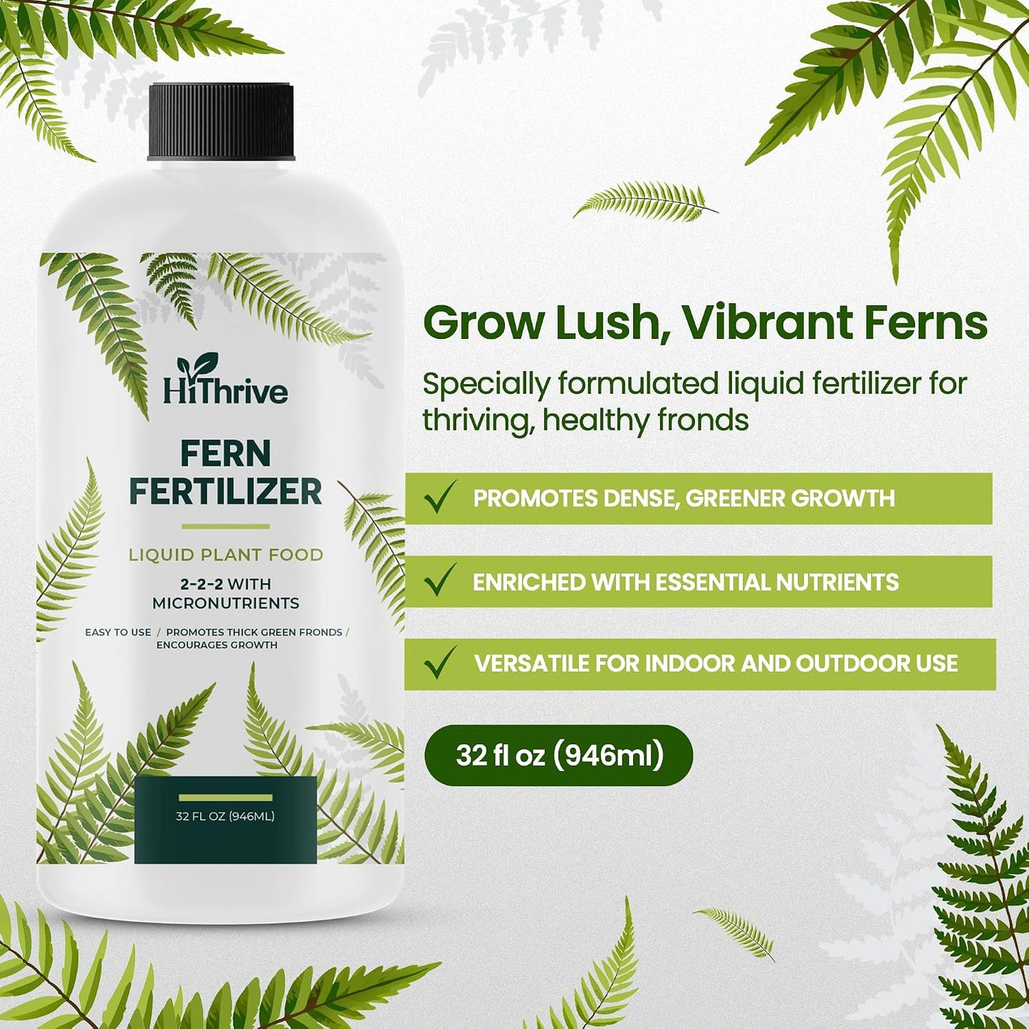Fertilizante para helechos 32oz nutrientes interiores