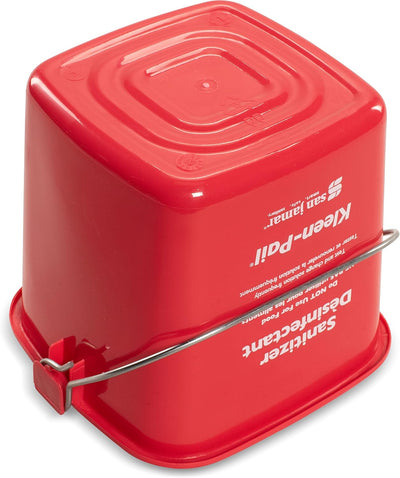 Cubo limpieza plástico 3qt color rojo