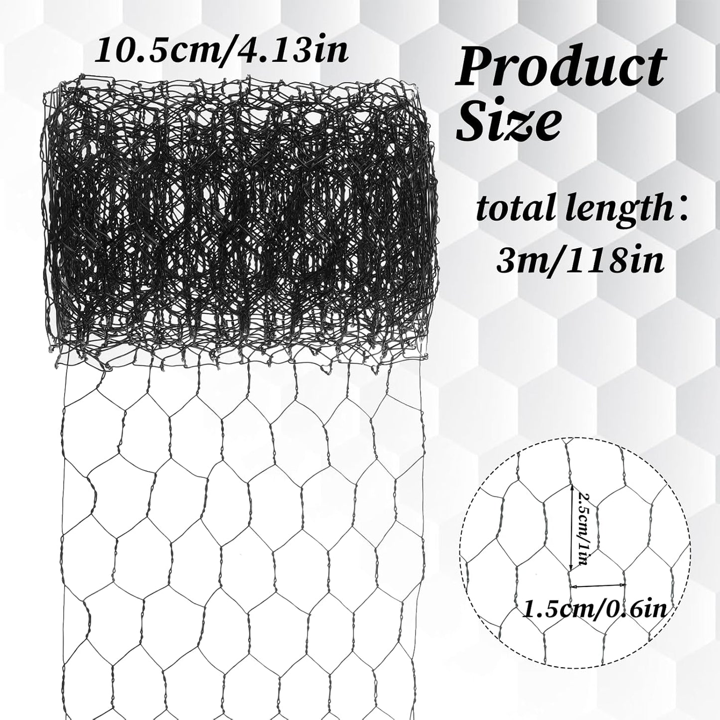 Alambre manualidades 4.13x118pulg resistente negro