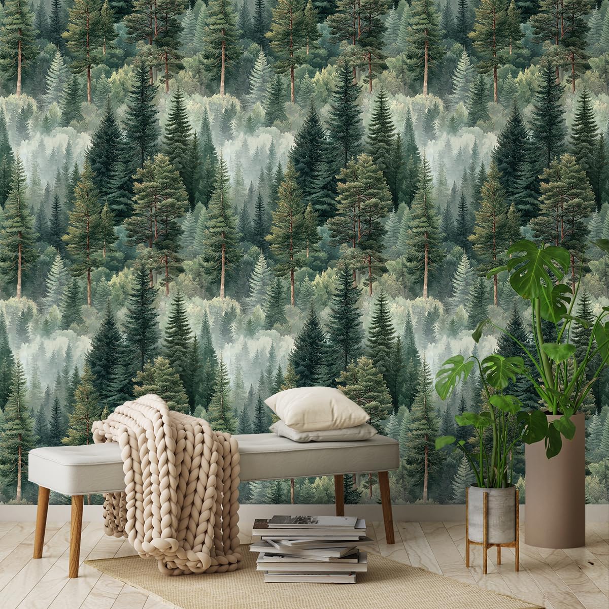 Papel tapiz autoadhesivo extraíble 17.7x118pulg dormitorio sala