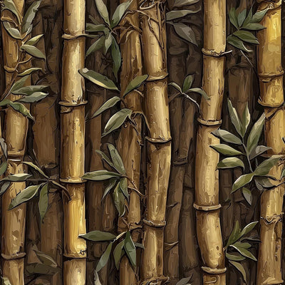 Papel tapiz bambú autoadhesivo vintage marrón topo
