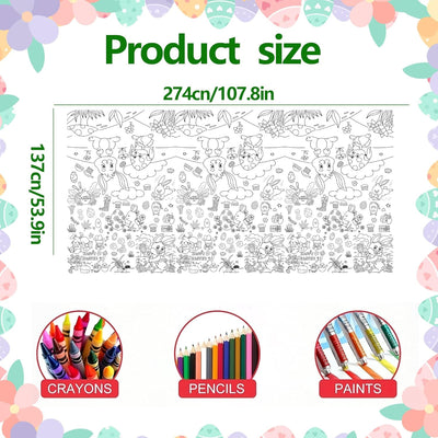Mantel de Pascua para colorear niños poster gigante manualidades