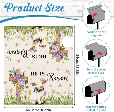 Fundas magnéticas para buzón Pascua 21x18 rústica jardín
