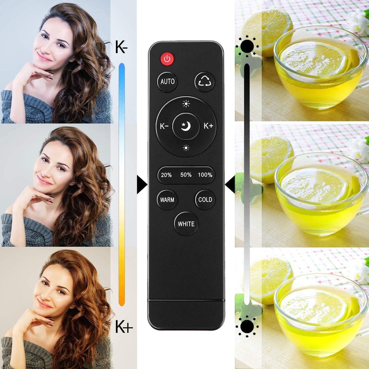 Kit 2 Luces LED Bicolor 85W 2 Cajas 19x27pulg 2 Soportes 6.6ft