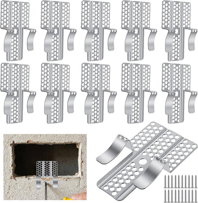 Kit 10 Clips Reparación Yeso 1/2pulg Acero Inox