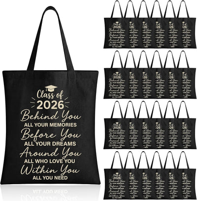 24 Bolsas Lona Graduación 2026 Reutilizables Escuela Universidad
