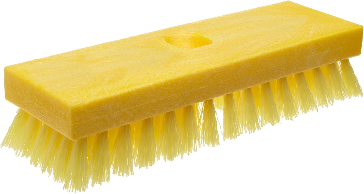 Cepillo plástico con mango roscado amarillo