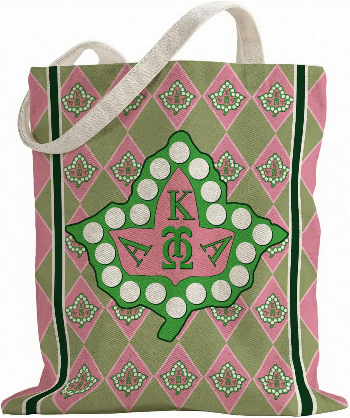 Bolsa de mano de hermandad Alpha Kappa Alpha clásica reutilizable para compras