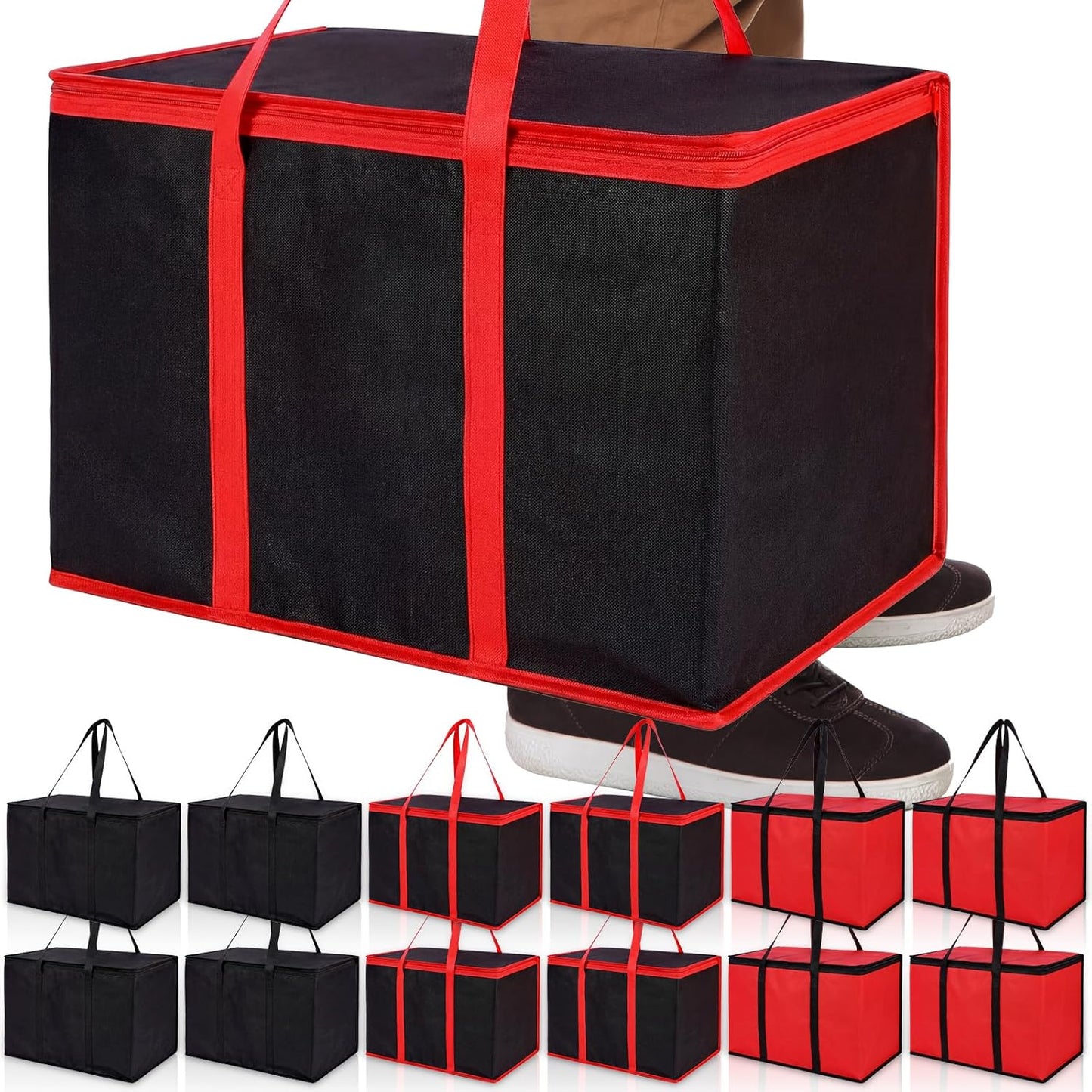 12 Bolsas Aisladas XXXL Reutilizables Con Asas