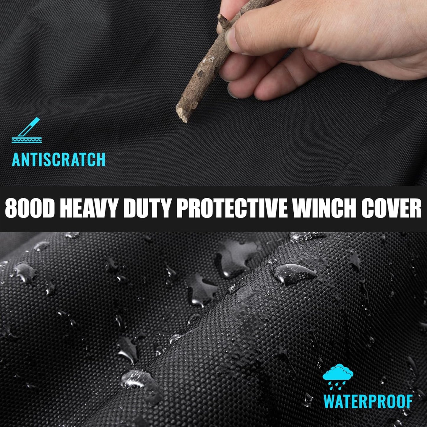 Funda cabrestante tela Oxford 800D impermeable UV 8500-12500lb