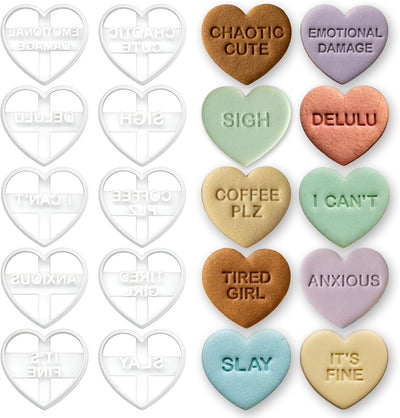 Set 10 Moldes Corazones para Hornear