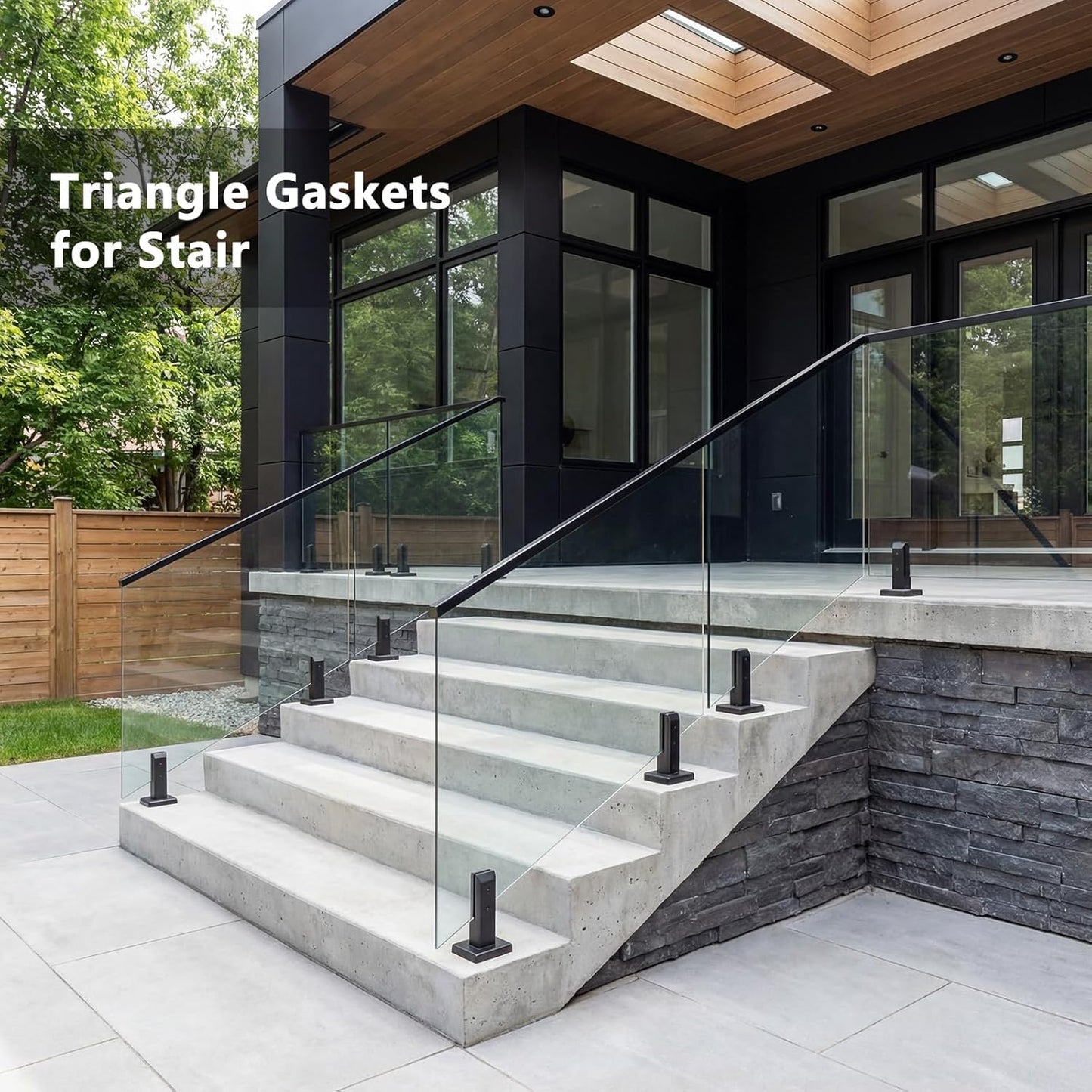 30 Triángulos Negro Soporte Escalera Vidrio Ajustable