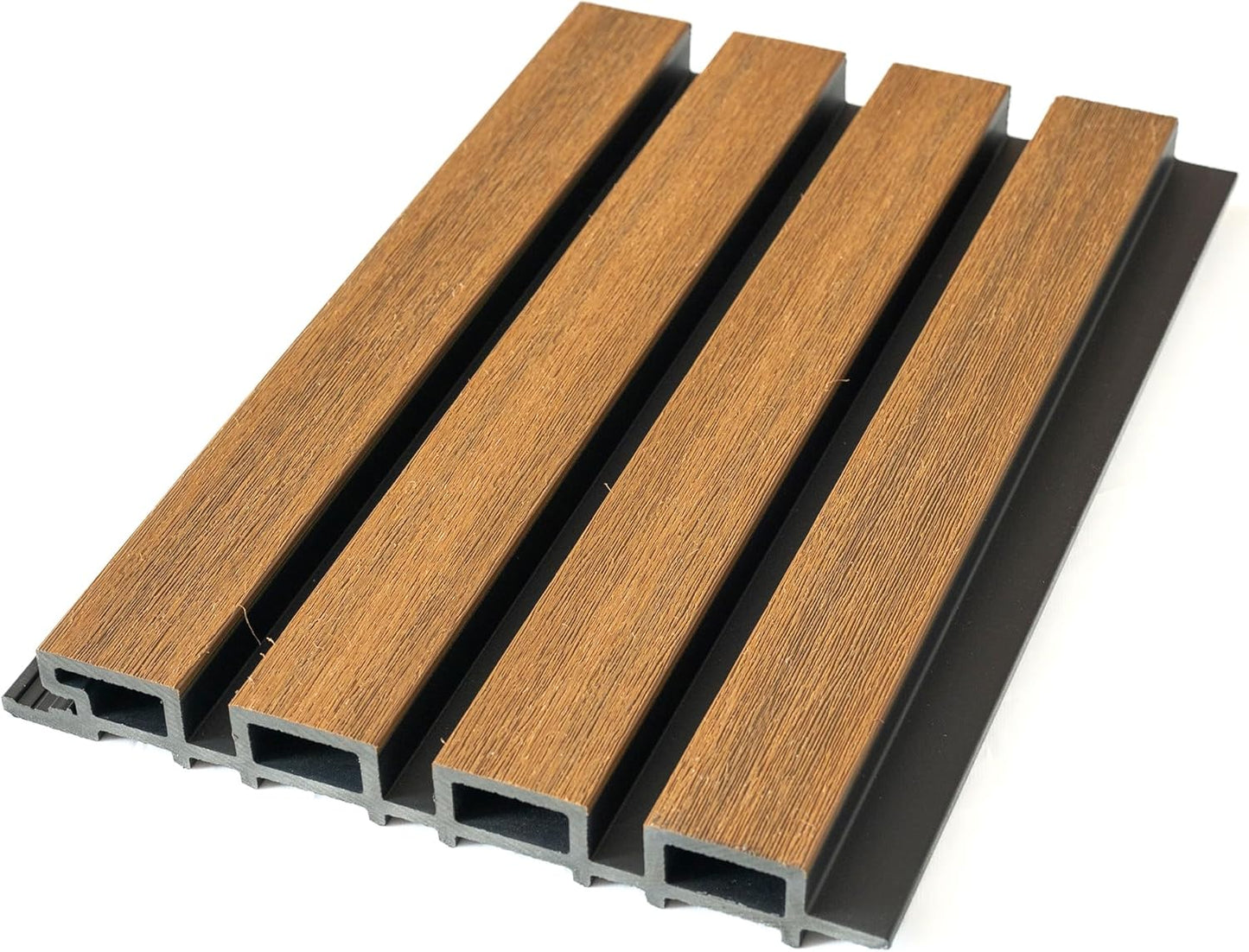 Paneles WPC Pared Exterior Nogal Claro y Negro 10x8.5pulg Set 2