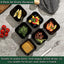Juego de 6 cuencos de inmersión plástico negro 6 oz para salsa de soja y condimentos