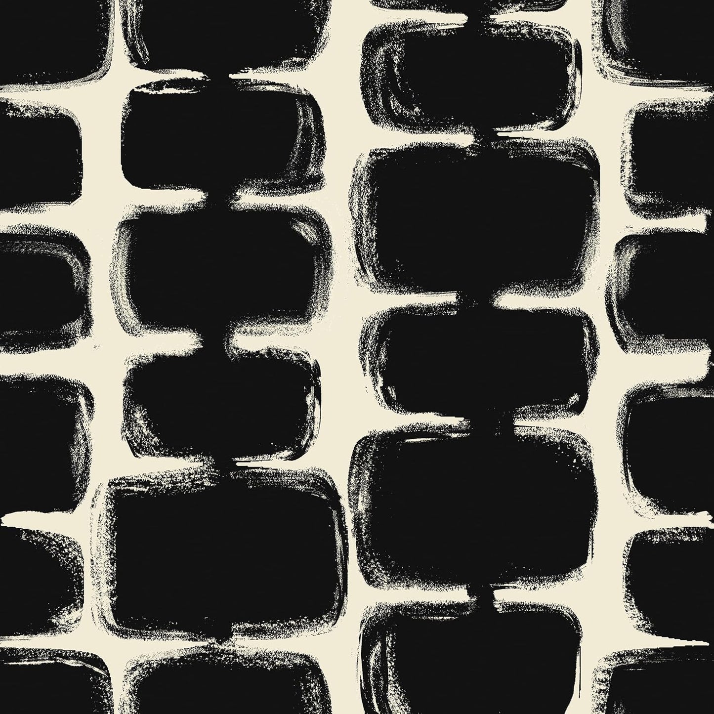Papel tapiz autoadhesivo moderno geométrico blanco crema negro