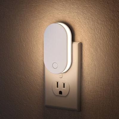 Luces nocturnas enchufables LED con sensor 1W 3000K para baño