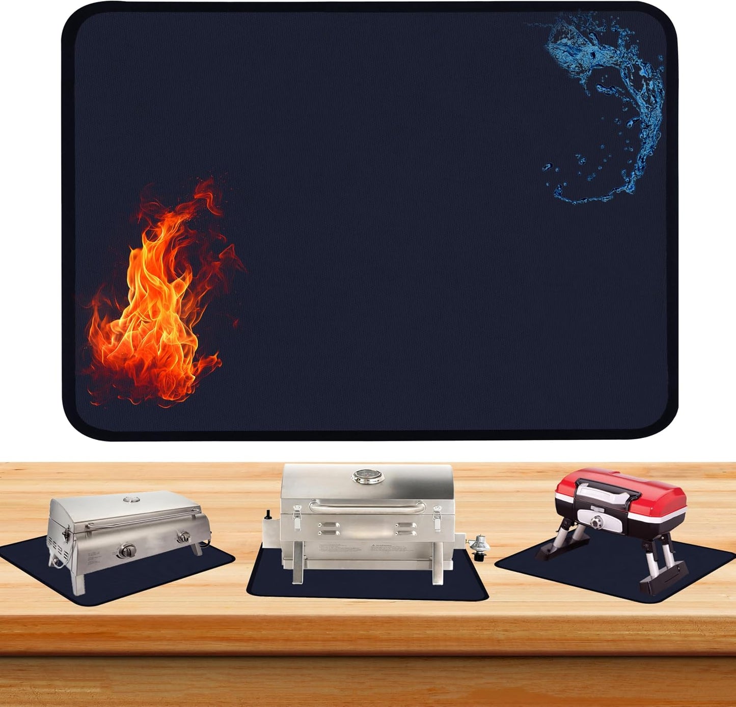 Tapete azul para parrilla mesa 15x18pulg
