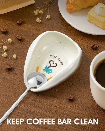 Soporte cuchara café cerámica para encimera regalo mamá