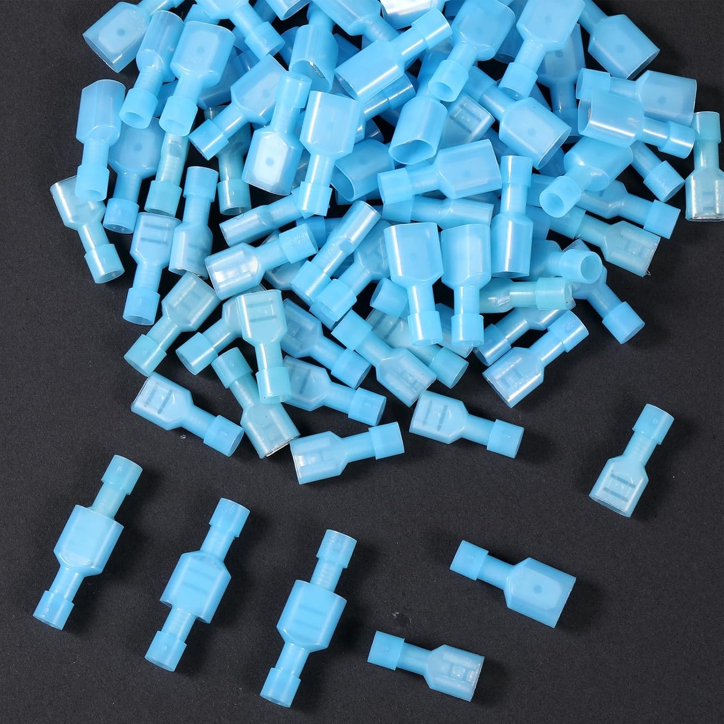 Kit conectores alambre rápido 100 uds nailon 16-14 azul
