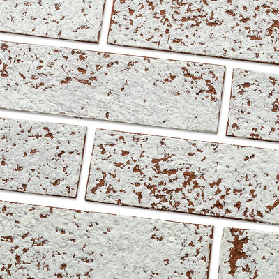 Azulejos ladrillo sintético rojo blanqueado 3D para pared
