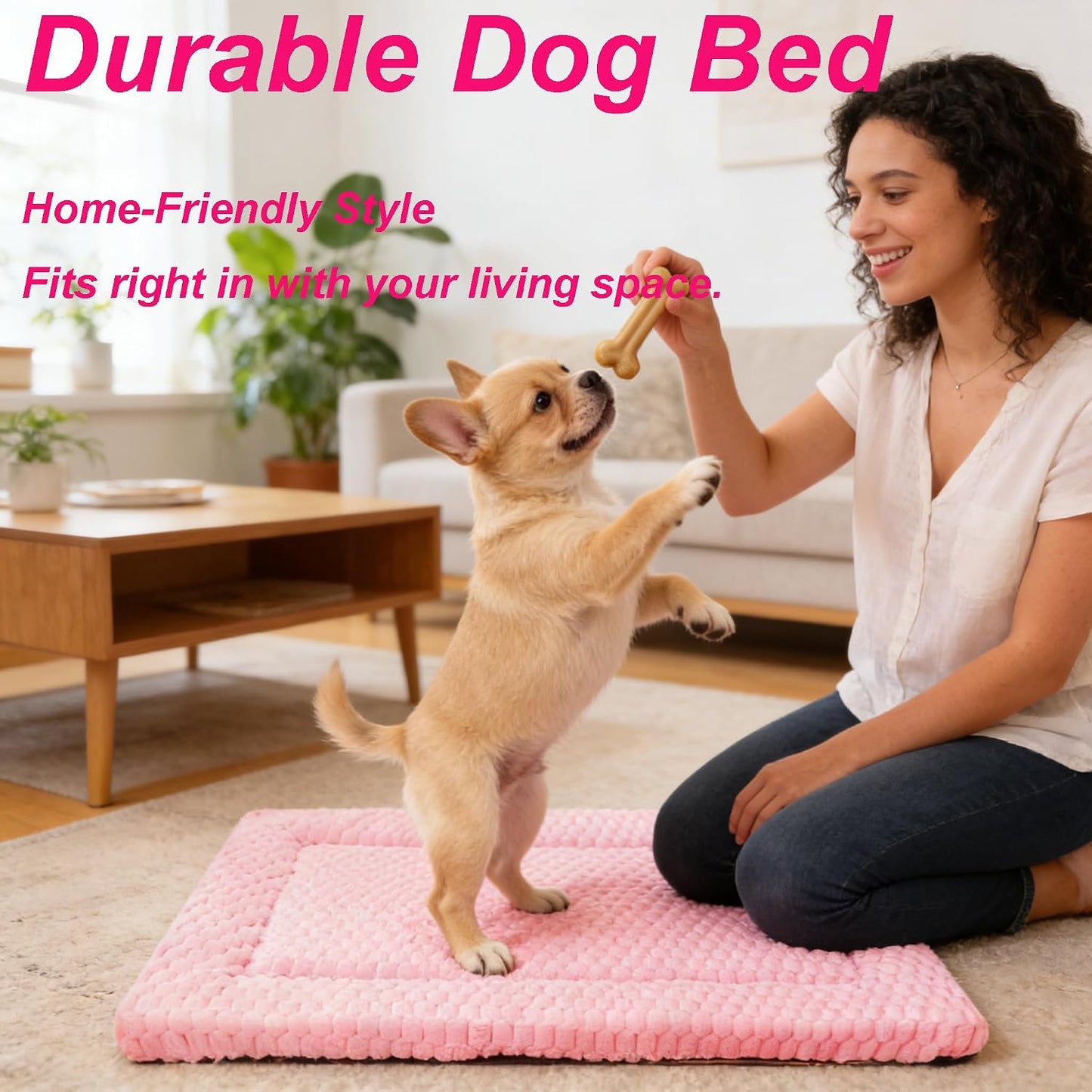Tapete cama perro suave duradero para jaula
