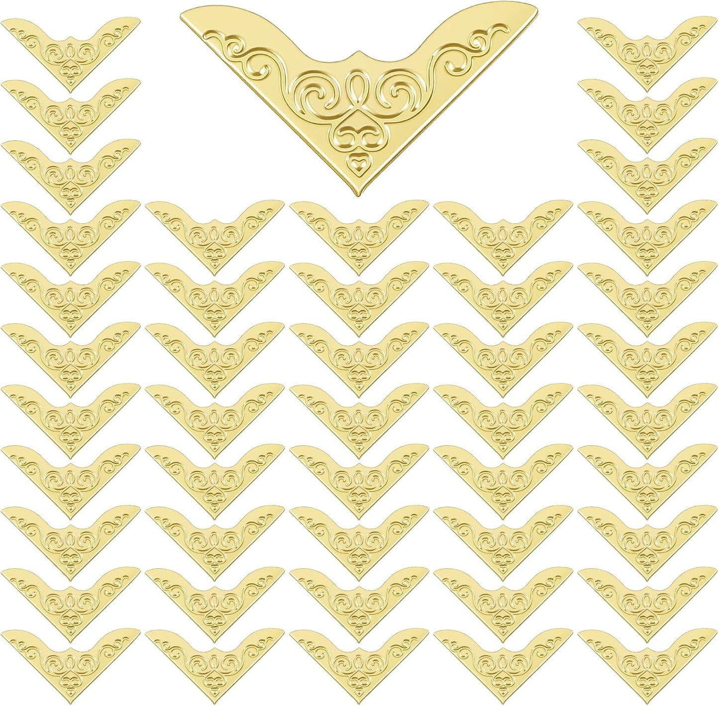 100 Protectores Esquina Libro Metal Dorado Vintage