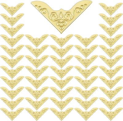 100 Protectores Esquina Libro Metal Dorado Vintage