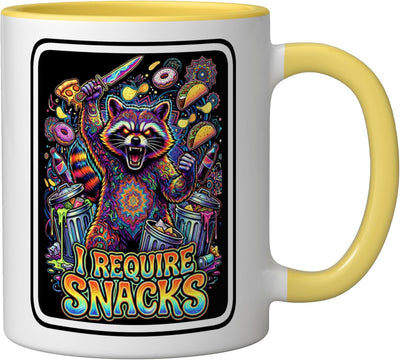 Taza Cerámica Humor Rata Alimenticia Amarillo Blanco