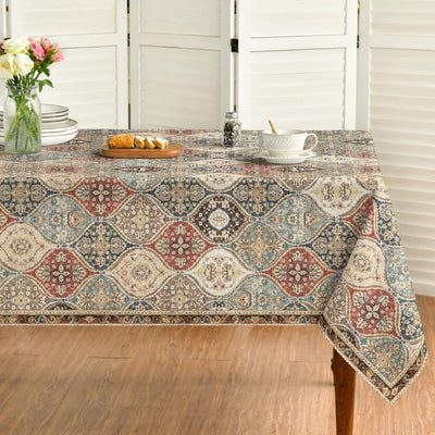 Mantel bohemio rectangular Horaldaily 60 x 84 pulgadas rústico vintage