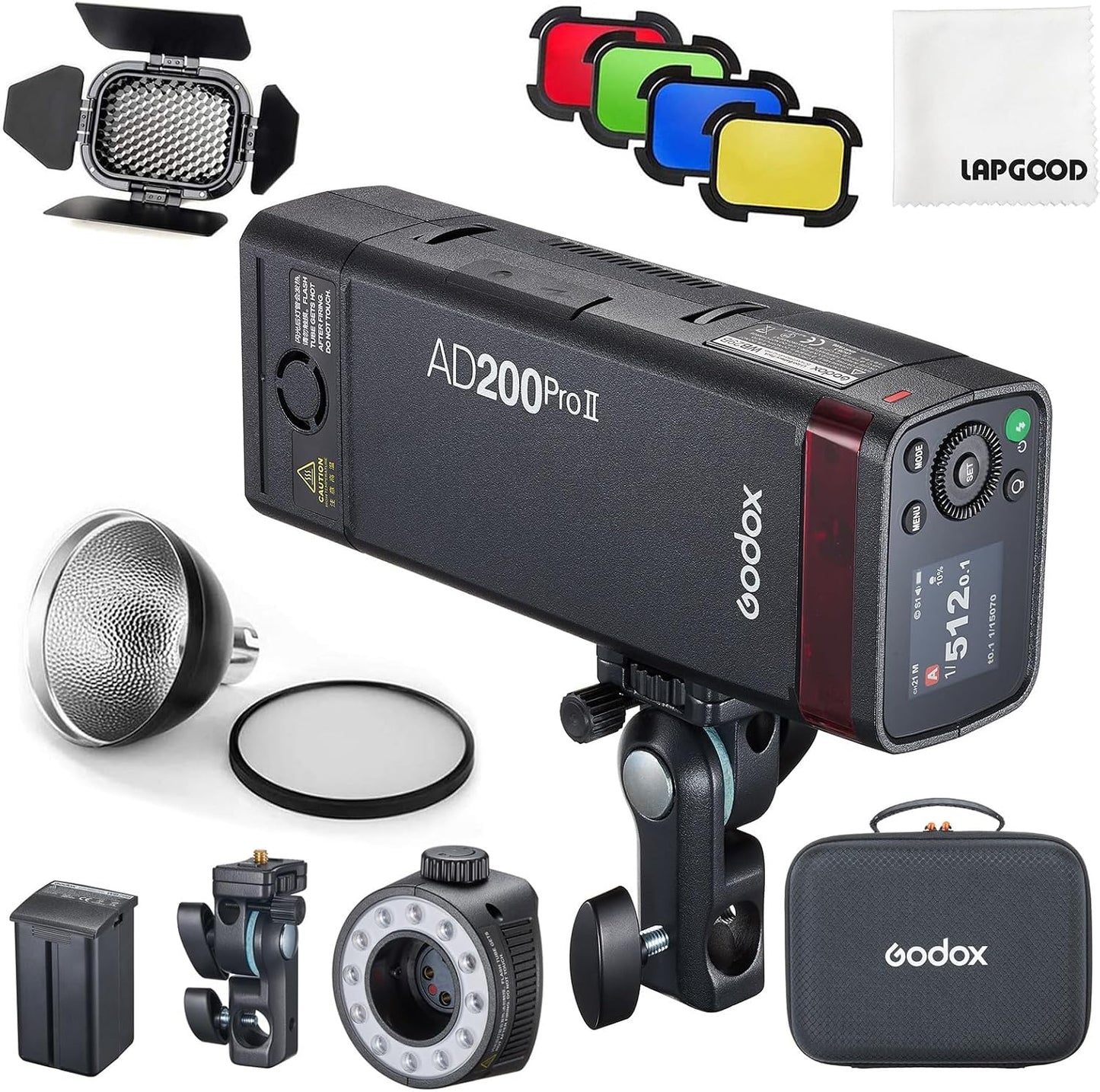 Kit AD200Pro II con puerta granero BD-07 y soporte AD-S2