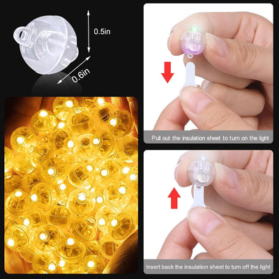 100 Pzas Luces LED Redondas Blancas Cálidas