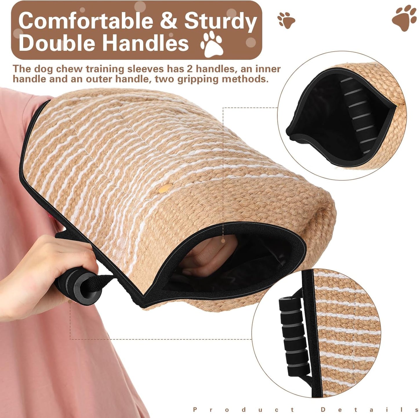 Set 4 Pzas Entrenamiento Perro Funda Almohada Palo Pelota Goma
