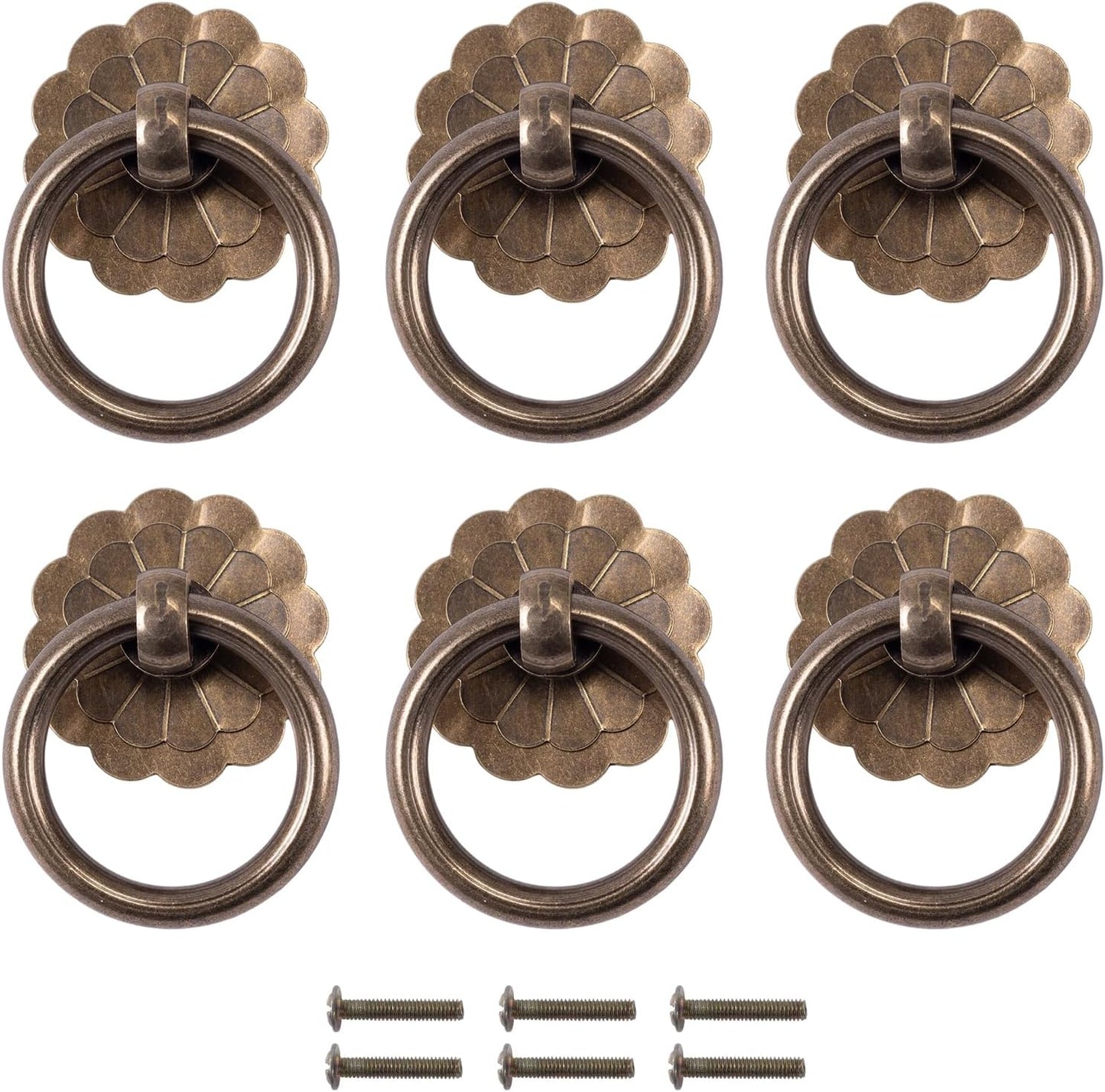 6 Tiradores Cajones Estilo Vintage Pomos Retro