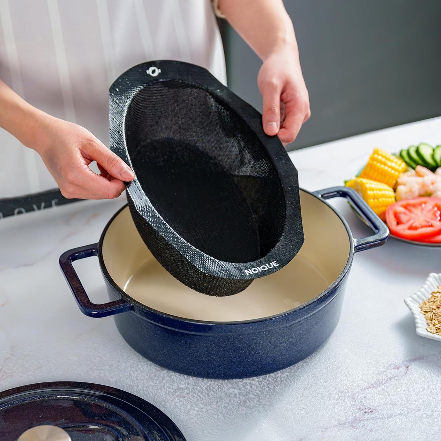 Horno holandés hierro fundido esmaltado 4qt