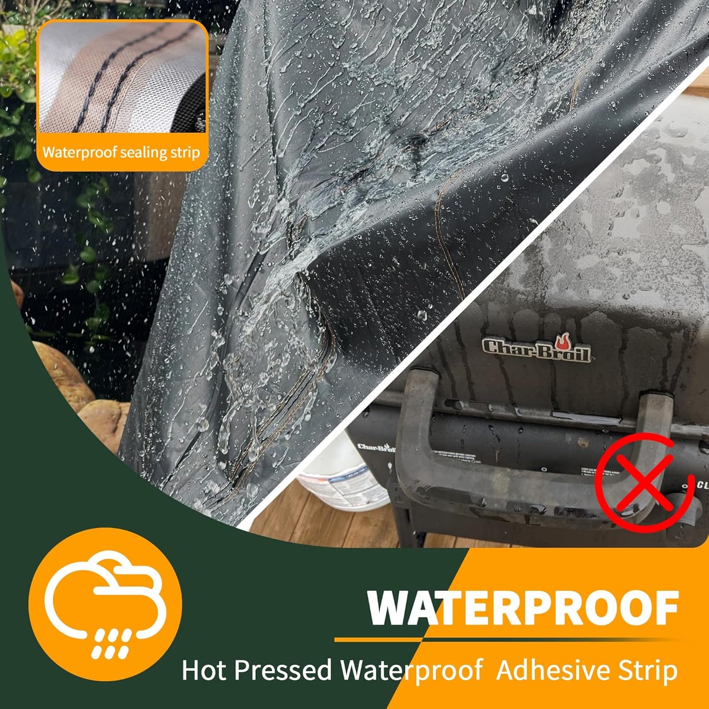 Cubierta plancha Blackstone 22-28 pulg estante unico impermeable