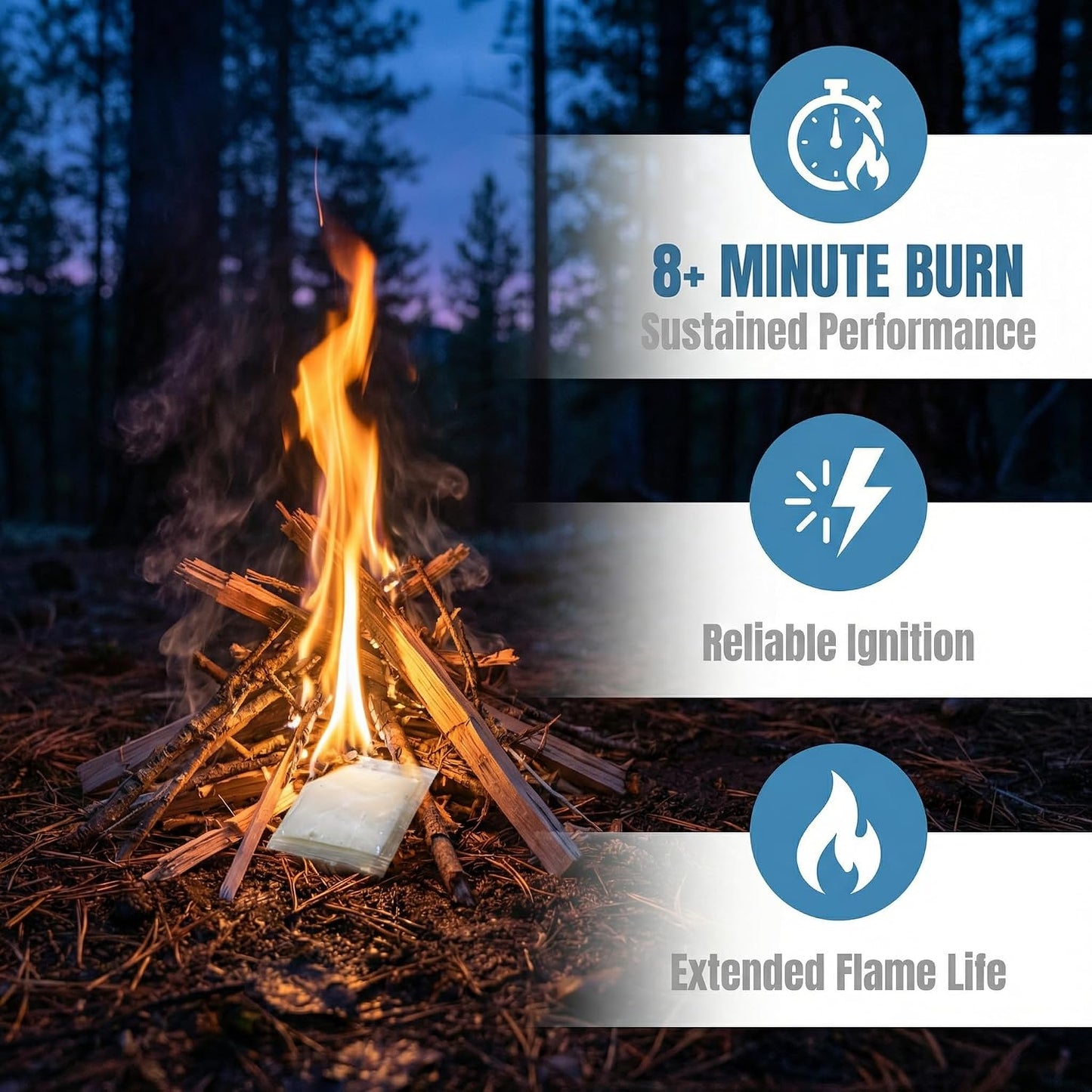 Arrancador fuego instantáneo 100uds 8min resistente agua