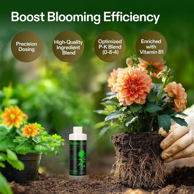 Fertilizante líquido floración 0-6-4 para plantas con flores 8oz