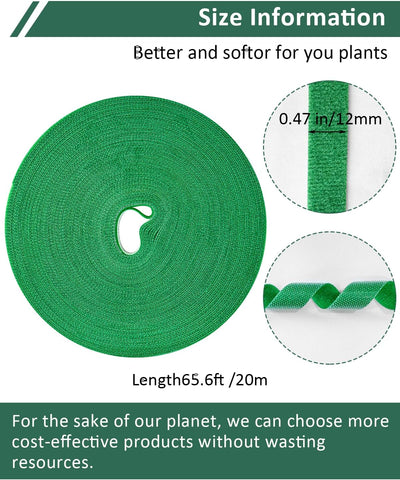 Cinta jardín 65.6ft clips reutilizables para plantas trepadoras