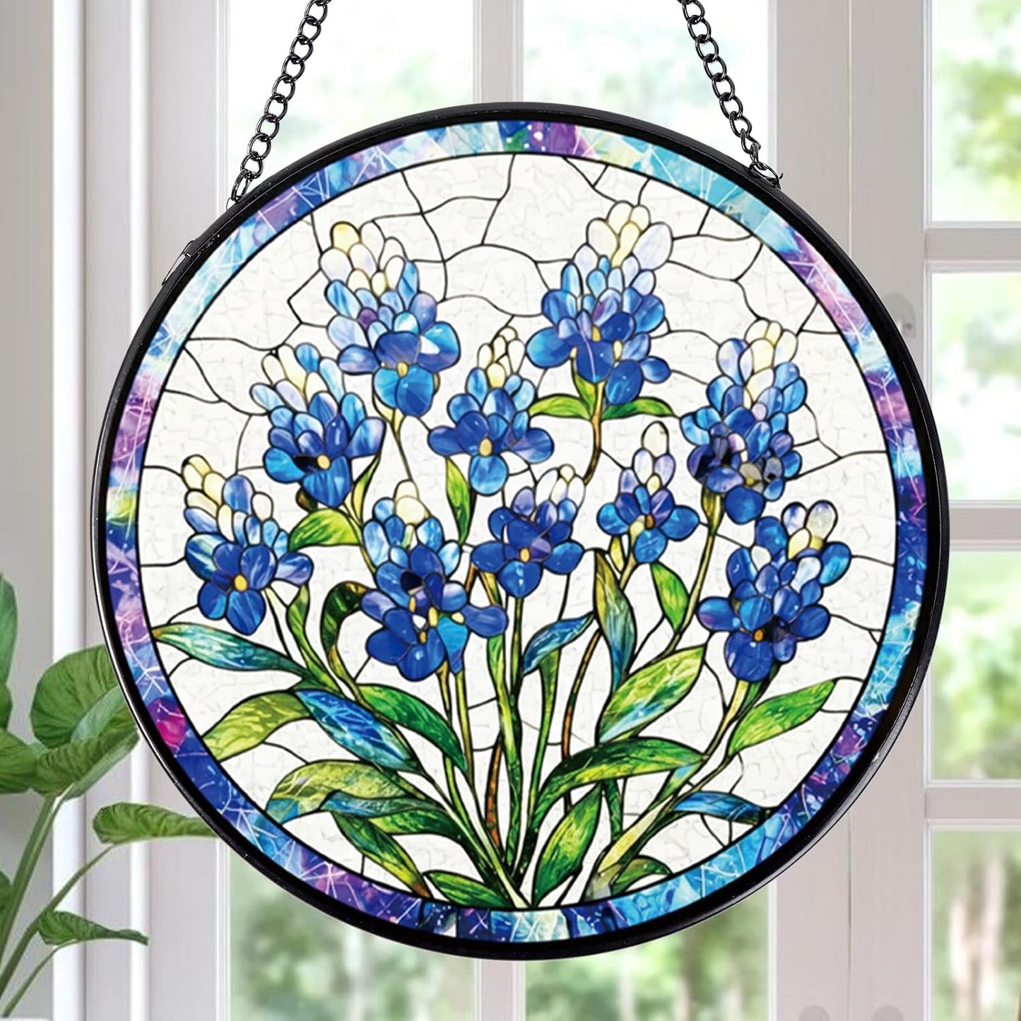 Colgante vitrales decoración hogar 8pulg