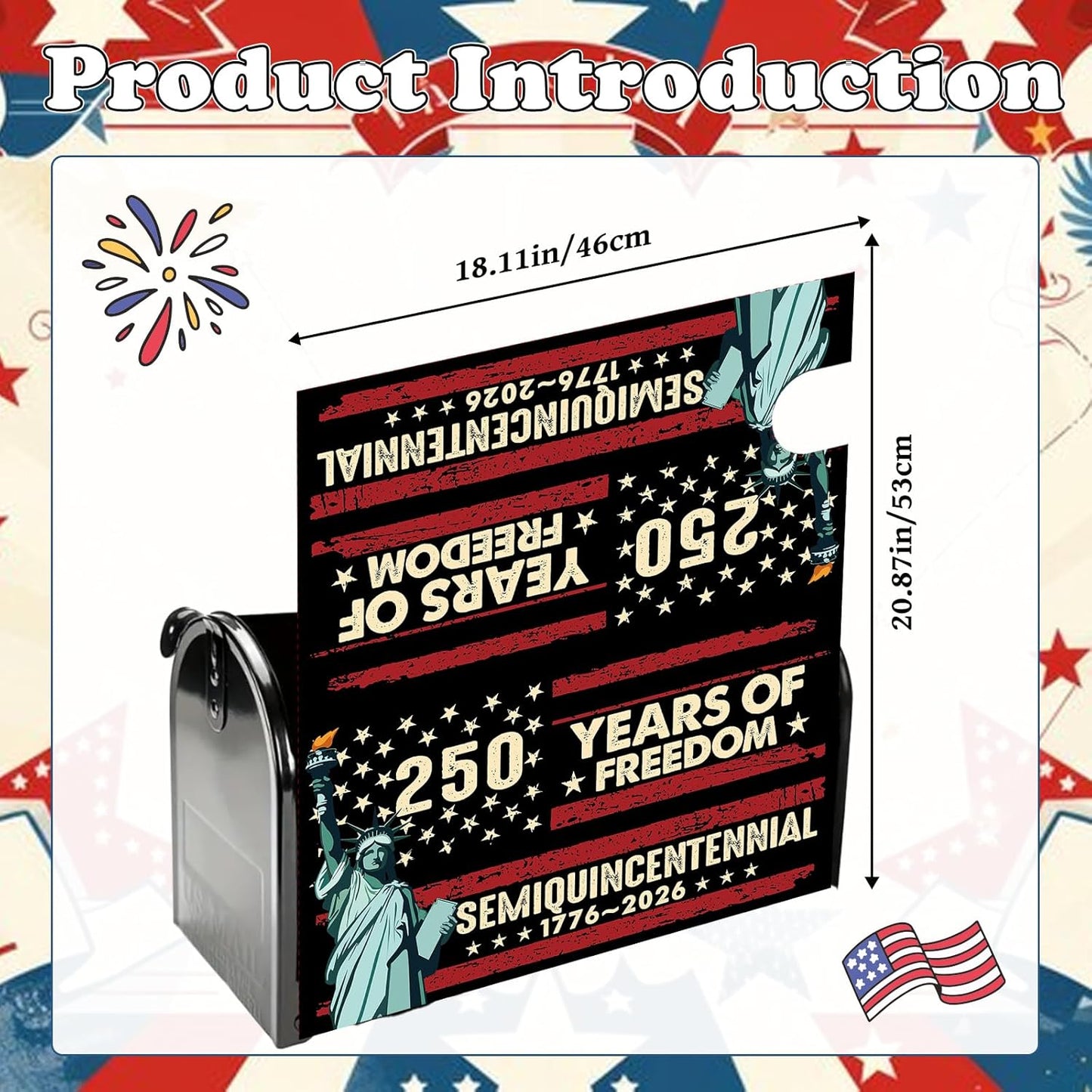 Funda magnética para buzón 250 aniversario estadouna