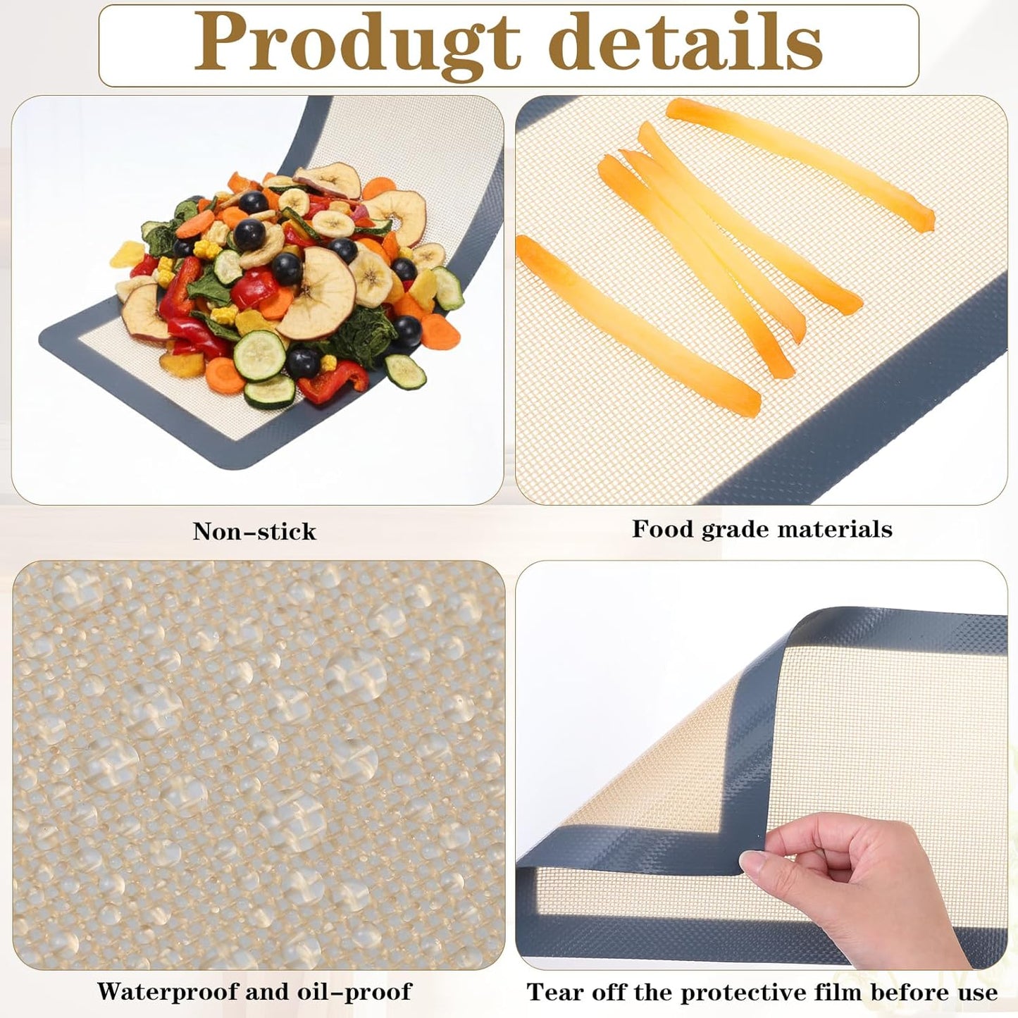Alfombrillas de silicona para hornear compatibles con secadora Harvest Right