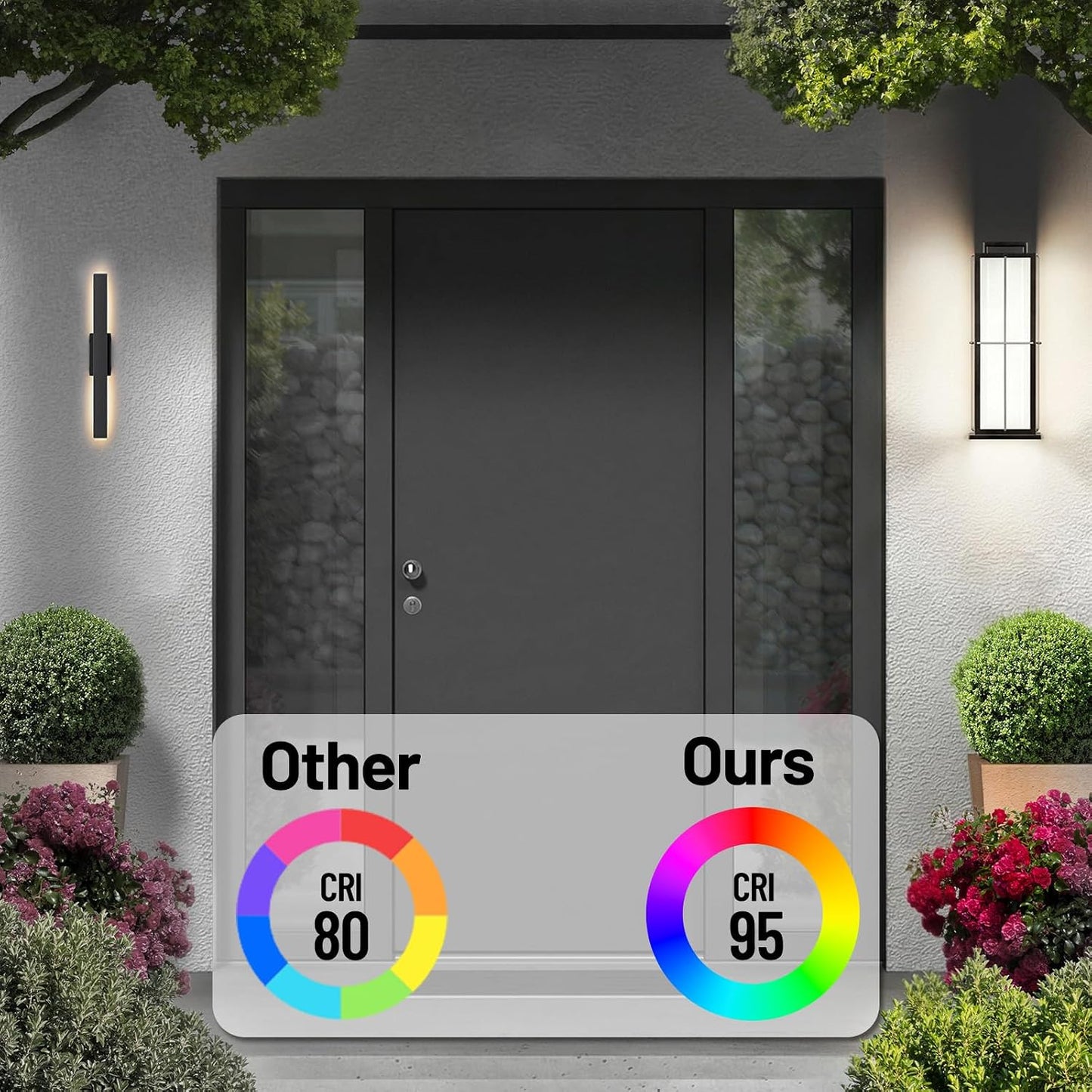 Lámpara LED pared exterior 16pulg 3000K IP65