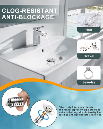 Cesto filtro drenaje baño acero inox removible 1.18-2.36pulg