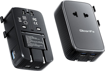 Adaptador corriente universal con 2 USB-C y 1 USB-A tipo C/G/A/I
