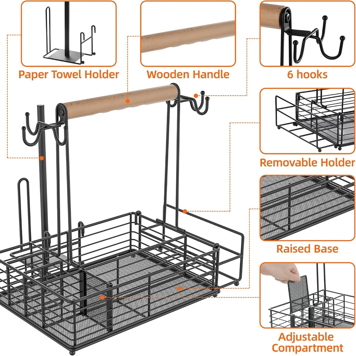 Portacondimentos para parrilla exterior camping y RV